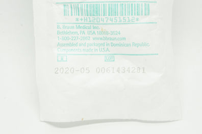 Braun 474515 Smallbore T-Port Extension Set, 0.6mL, Approx., Length 5inch (x)